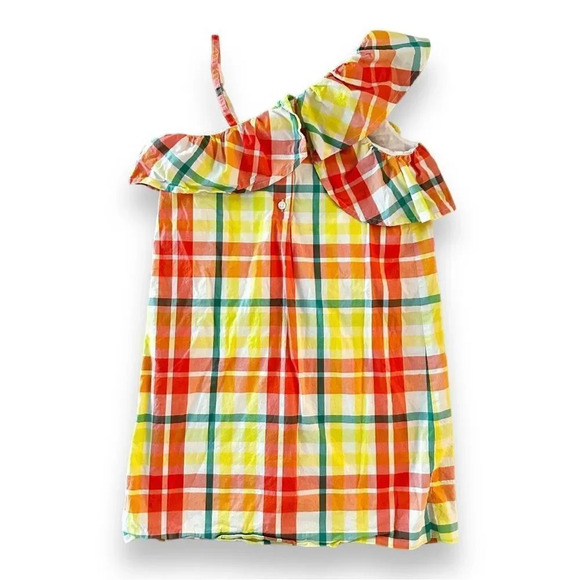 Janie & Jack | Summer Madras Ruffle Dress (4) - Picture 3 of 6